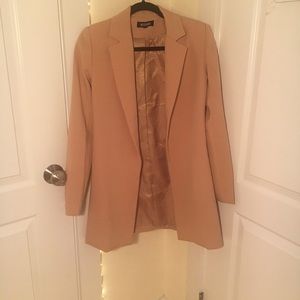 Missguided Longline Nude Blazer